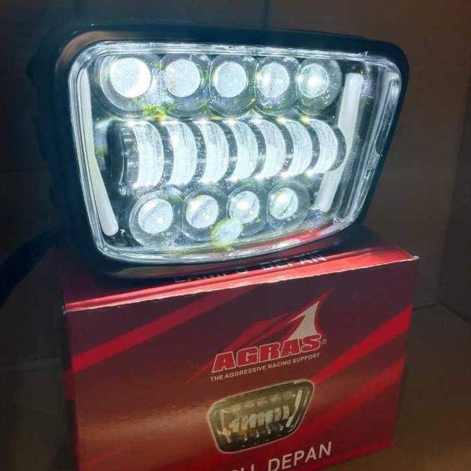 Promo LAMPU DEPAN RX KING NEW OVAL REFLEKTOR HEAD LAMP DEPAN 16 LED KOTAK RX-KING NEW AGRAS SUPER TE