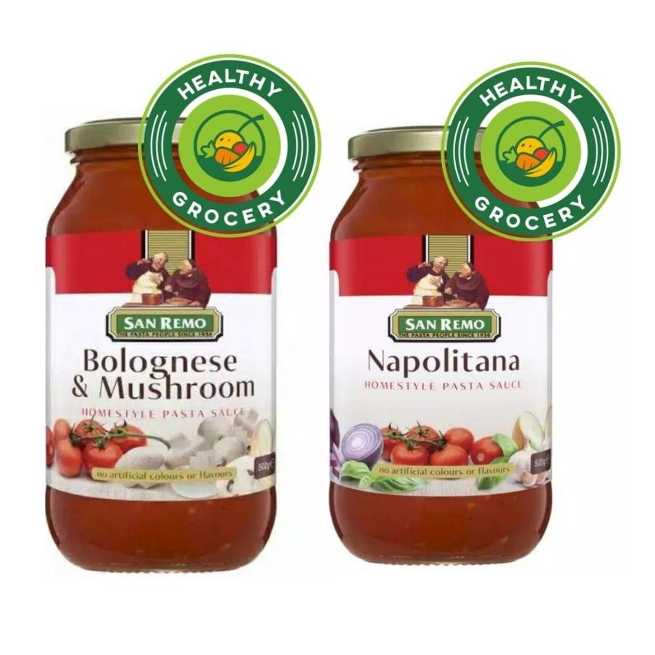 

San Remo Homestyle Pasta Sauce 500 Gr Bolognese & Mushroom / Napolitana