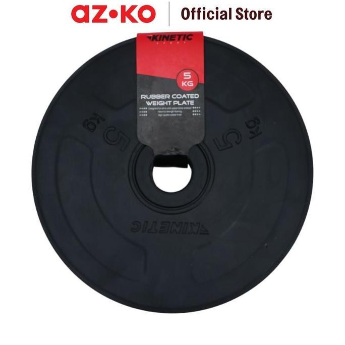 KINETIC PLAT BESI BARBEL 5 KG - HITAM