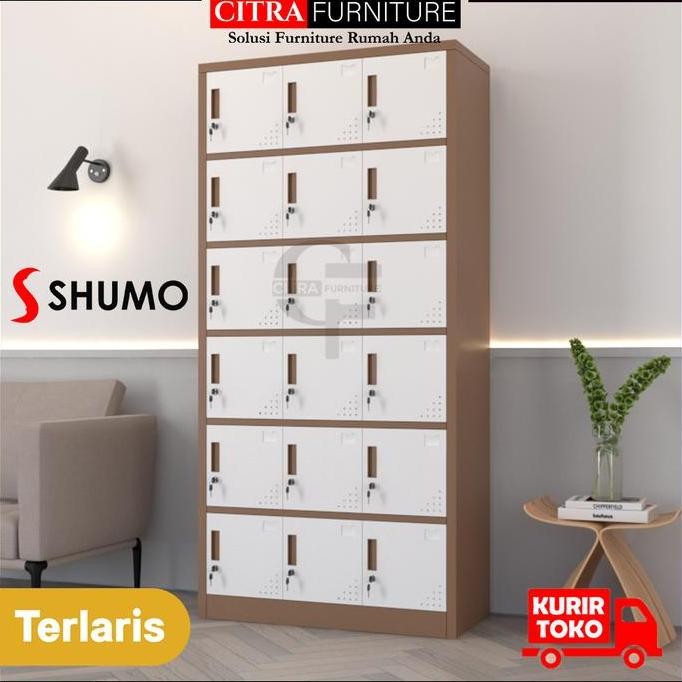 NEW Loker Besi 18 Pintu Kunci |Locker Karyawan|Arsip File Filling Kabinet