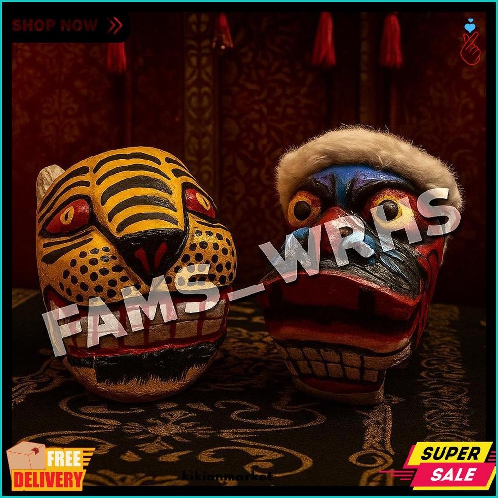 Barongan Kepruk Kucingan Kepala Barongan Jaranan Barongan Kayu (Bisa Cod)