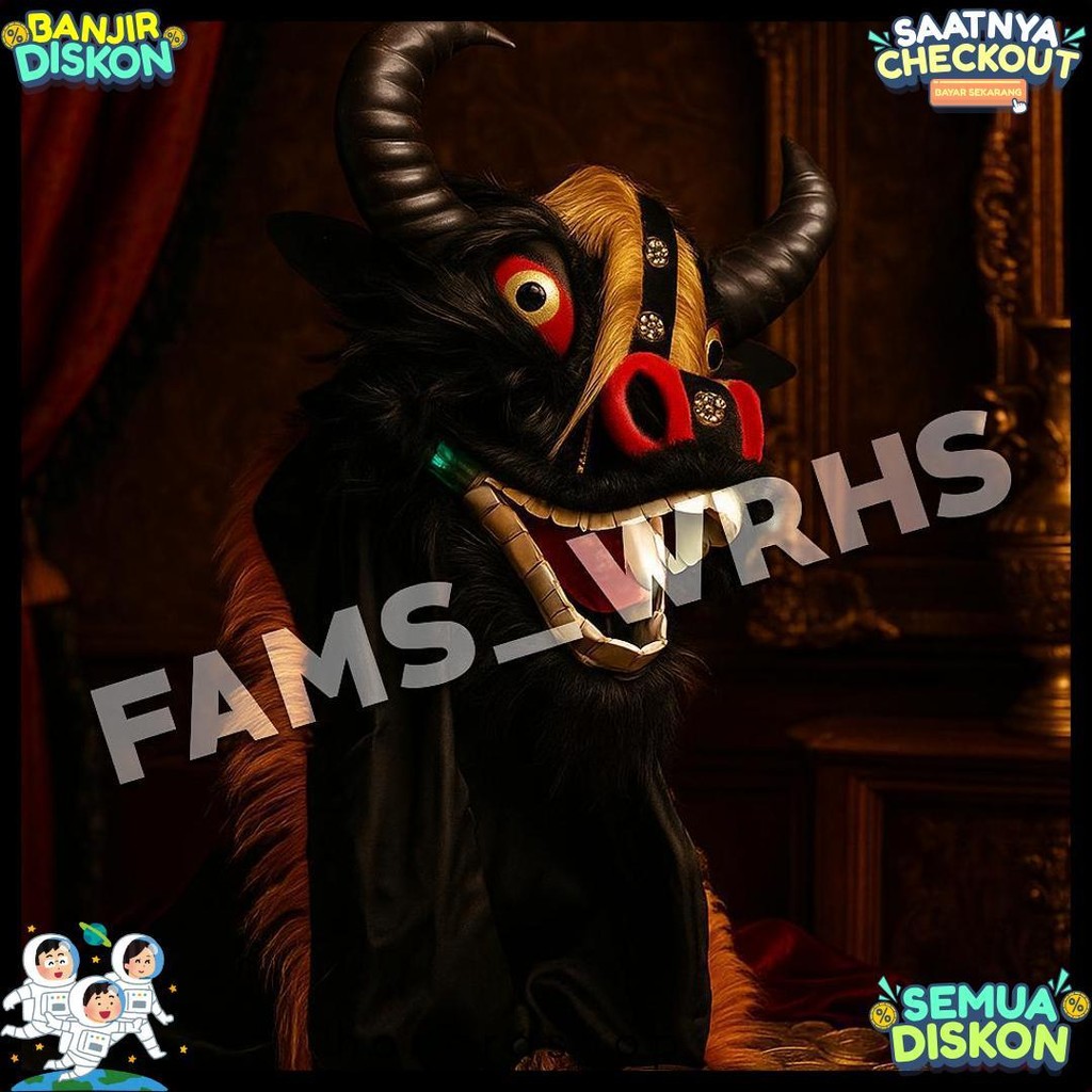 Bantengan Anak Bantengan Mangap Spons Topeng Bantengan Kerbau