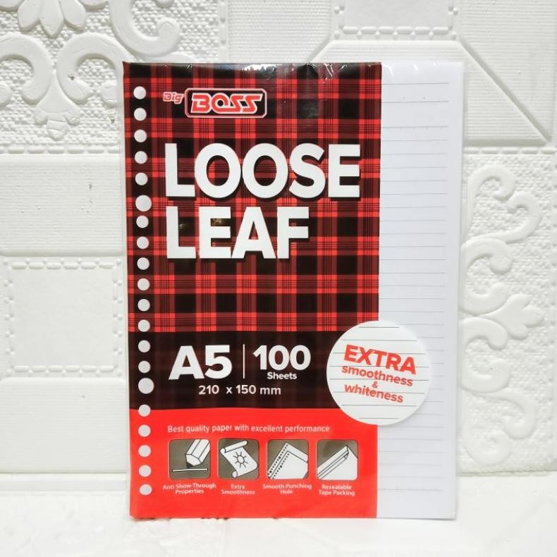

Termurah Lose Leaf / Isi Binder / Kertas Binder A5 BigBoss 100 lembar PKN-69