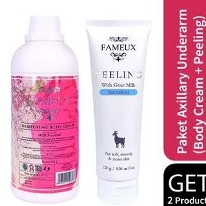 NEW Fameux Paket Axillary (Body Cream 500ml + Peeling Gel)