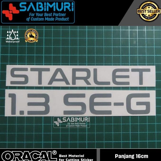 Cutting Sticker Stiker Bagasi Starlet - 1.3 Seg
