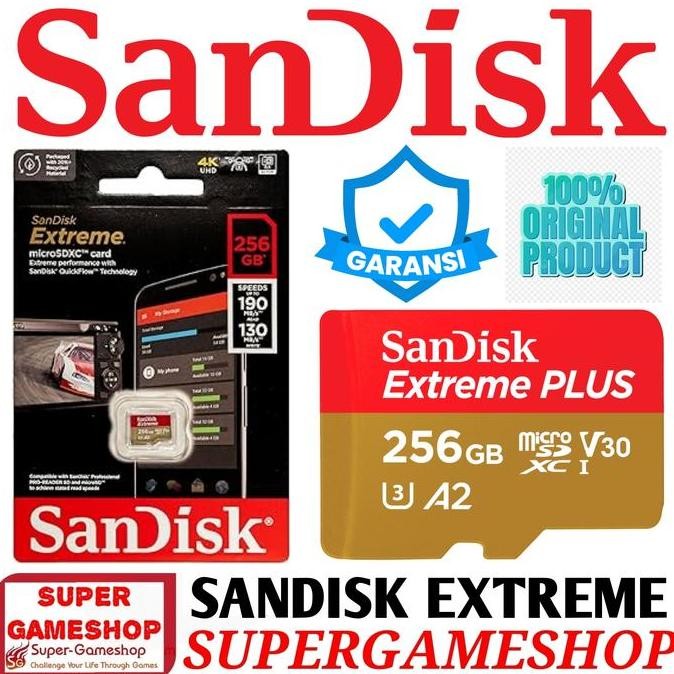MicroSD 256GBGB - Micro SD 256GB Extreme Sandisk Original Memory Card