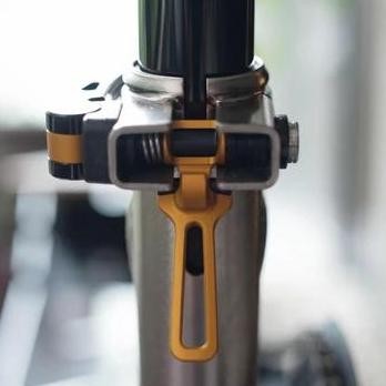 Imperium Cycle Seatpost Clamp Set Gold, Cocok untuk sepeda Brompton