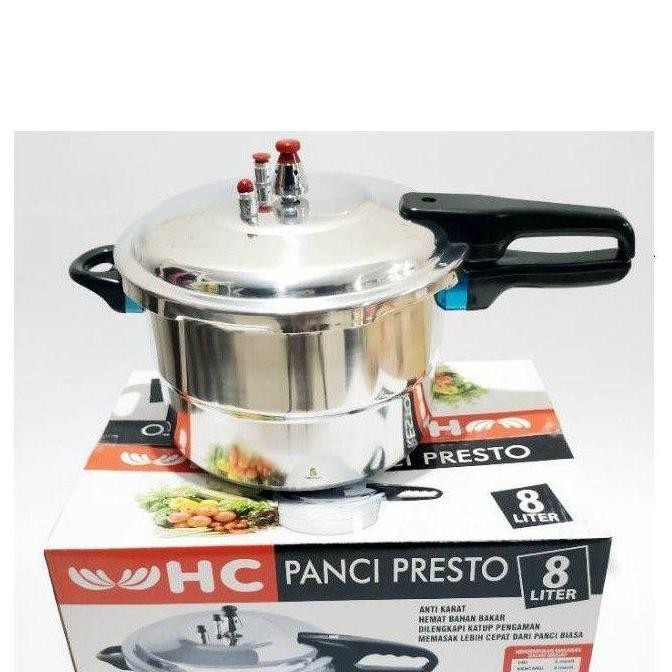 Panci Presto Happy Call 8 Liter Original Tidak Cepat Panas White Pressure Cooker