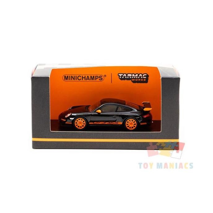 Minichamps x Tarmac Works 1/64 Porsche 911 GT3 RS Black - COLLAB64