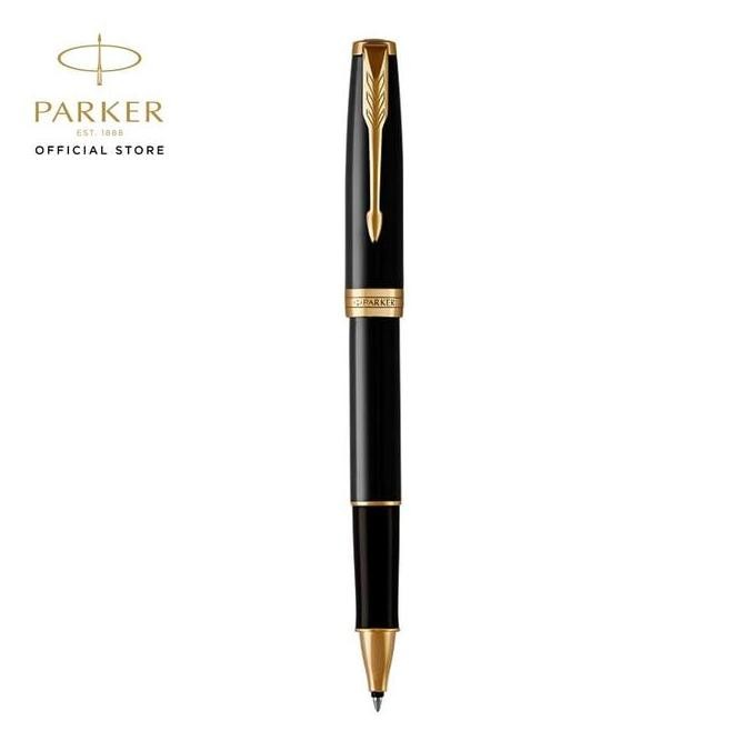 

NEW Parker Sonnet Black Gold Trim Rollerball TB