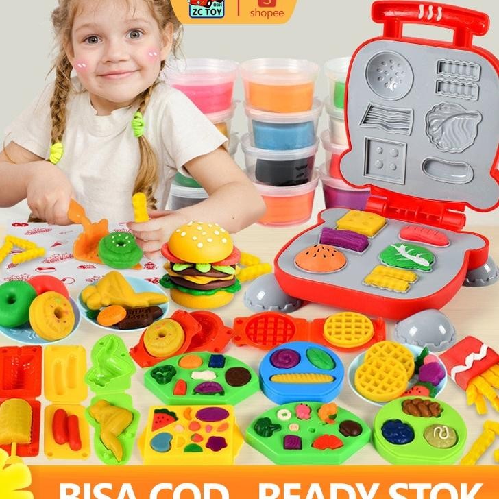 Zctoy Mesin Pembuat Mie Ice Cream Cetakan Plastik Tanah Liat Warnawarni Anakanak Mesin Tanah Liat Bu