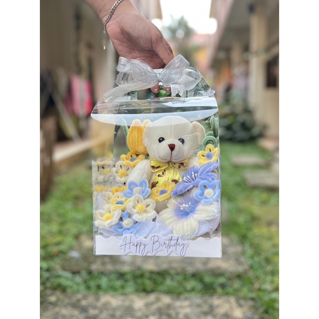 

Flower Box Bunga Kawat Bulu | Flower Box Birthday Gift | Gift Flower Box Pipecleaner