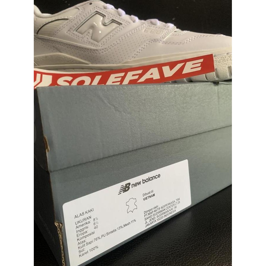 Sneakers Wanita Nb 550 Ec White Original Bnib Resmi