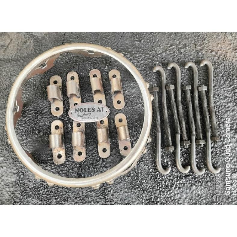 Ring Tak Ketipung V8 Dengan Lug Dan Baut Mentah Ukuran 6 Inc