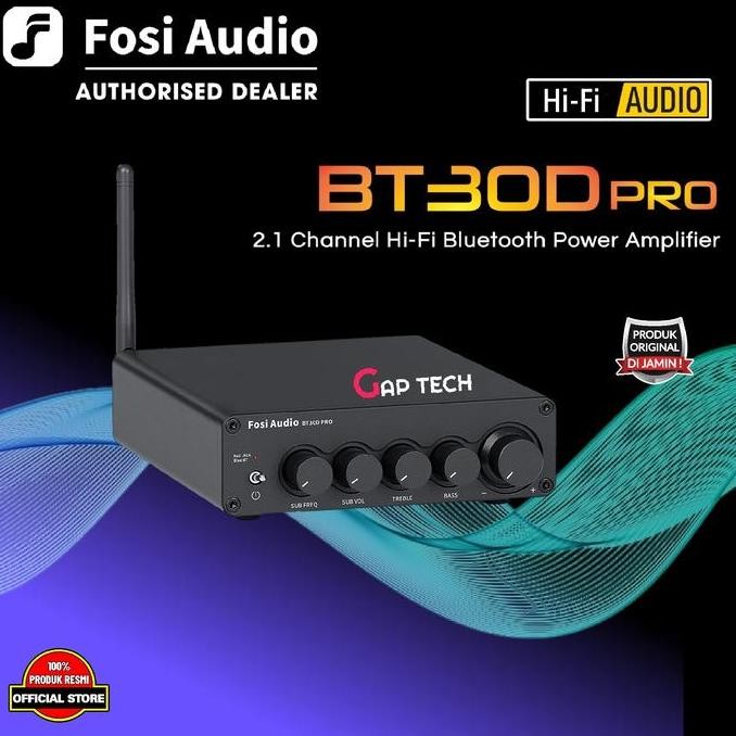 Fosi Audio Bt30D Pro 2.1 Channel Hi-Fi Bluetooth Power Amplifier