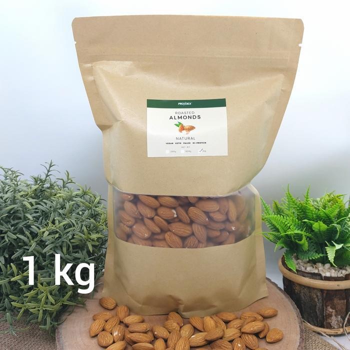 

Roasted Almonds / Kacang Almond Panggang 1Kg - Diet, Snack, Sehat, Termurah Best Quality 100% Original