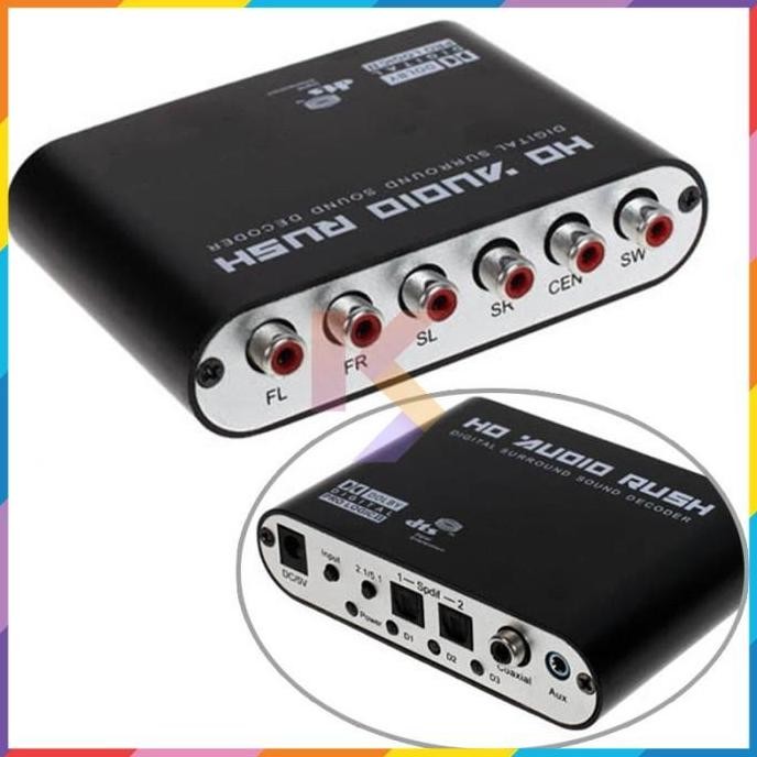 Digital Surround Decoder To Active Speaker 5.1 Converter Dts Dolby Ac3