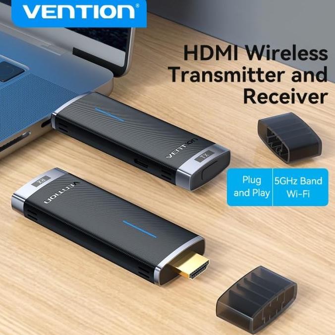 Vention Adc Wireless Hdmi Transmitter And Receiver Dongle Black