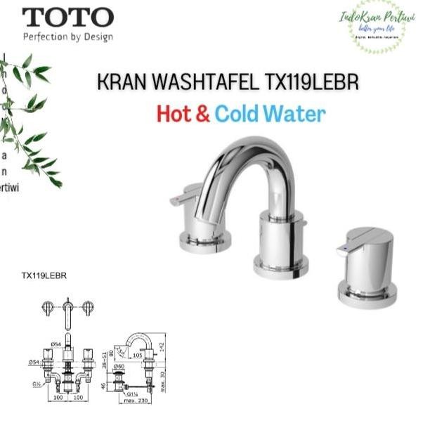 TERMURAH - Kran Wastafel TOTO TX119LEBR/ TOTO TX119LE ( Hot & Cold)