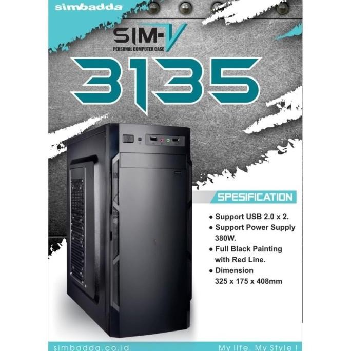 Casing PC Simbadda Simbada V3135 Simbadda Sim V 3135 - Dengan PSU