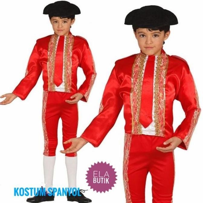 kostum spanyol-matador-kostum internasional-anak-baju adat spanyol
