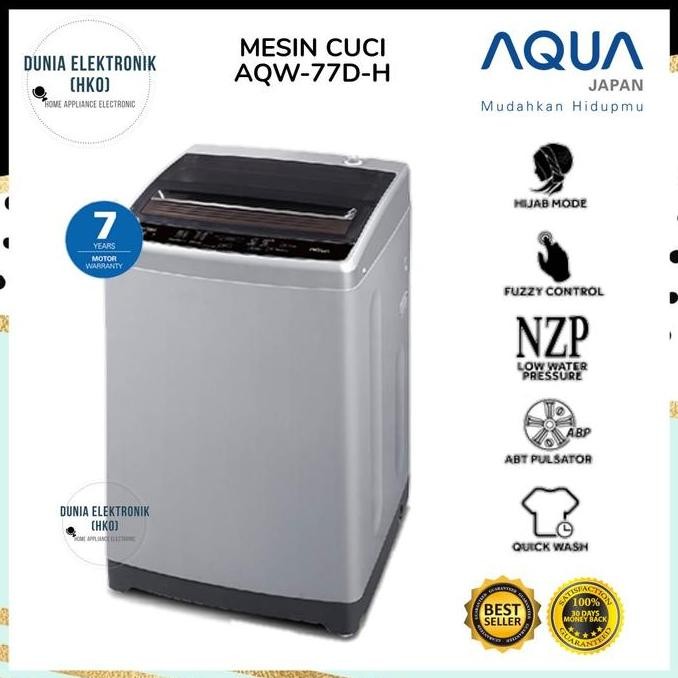 MESIN CUCI AQUA AQW-77D-H AQW77DH 7 KG MESIN CUCI 1 TABUNG TOP LOADING