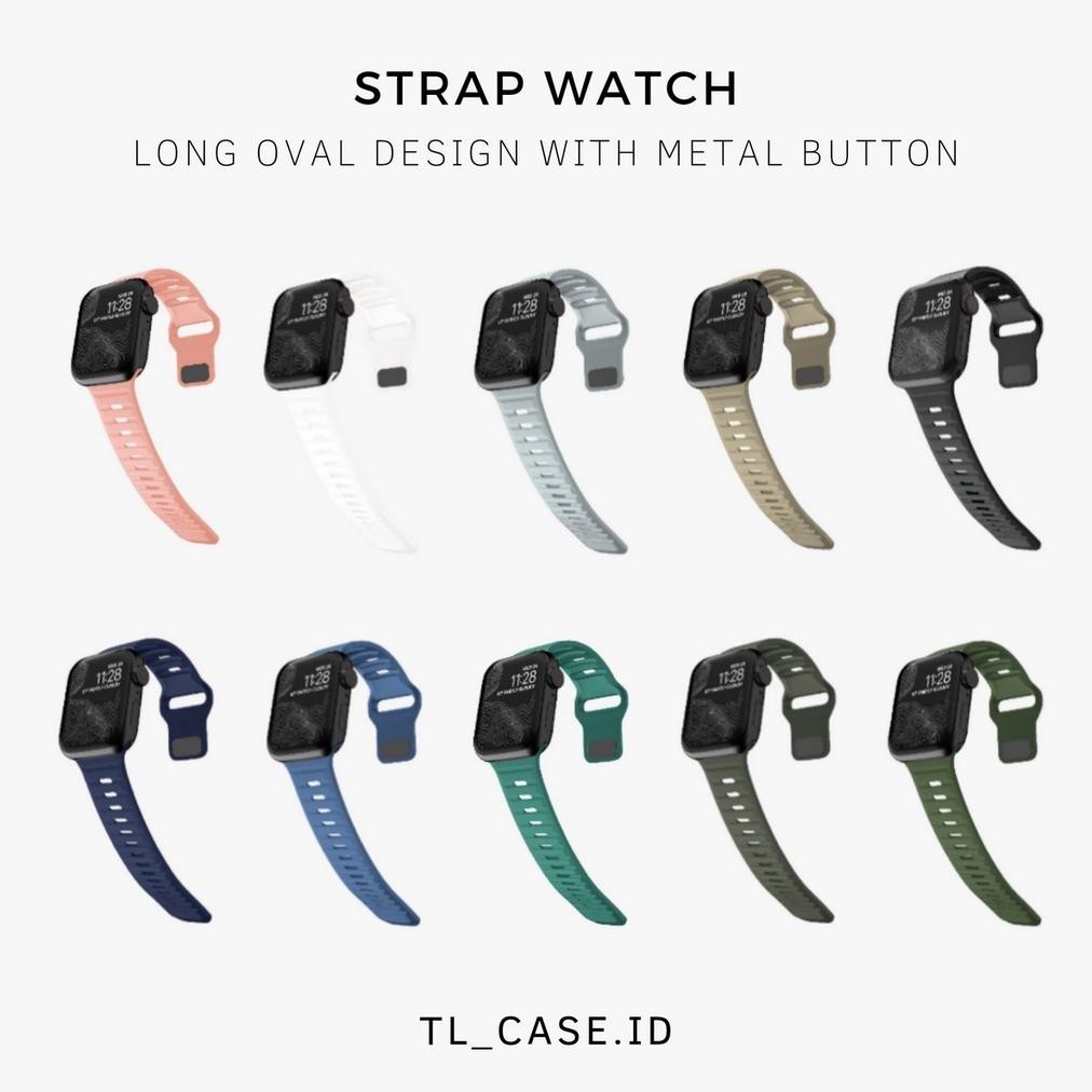 Ready_Stock_Cod [ Tanpa Jam ] New 2022 Long Oval Strap Watch - Seri Ultra 1 2 3 4 5 6 7 8 9 Se | Siz