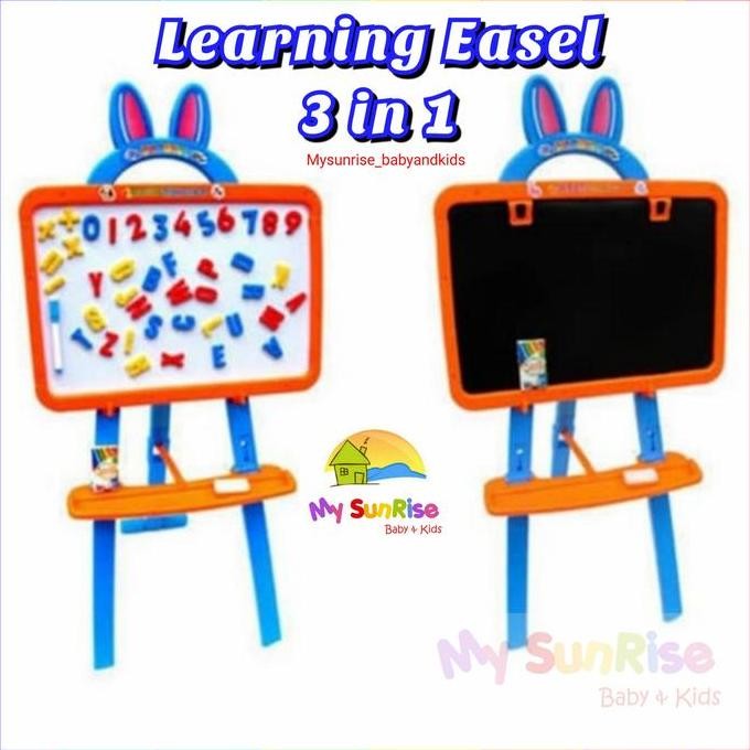 

Promo ASLI !! Learning Easel 3in1 / Papan Tulis Anak / Drawing Board COD