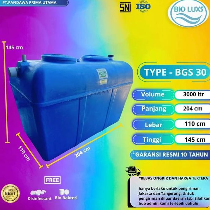 Septictank Biotech,Biofil,Bioluxs type BGS 3000 liter