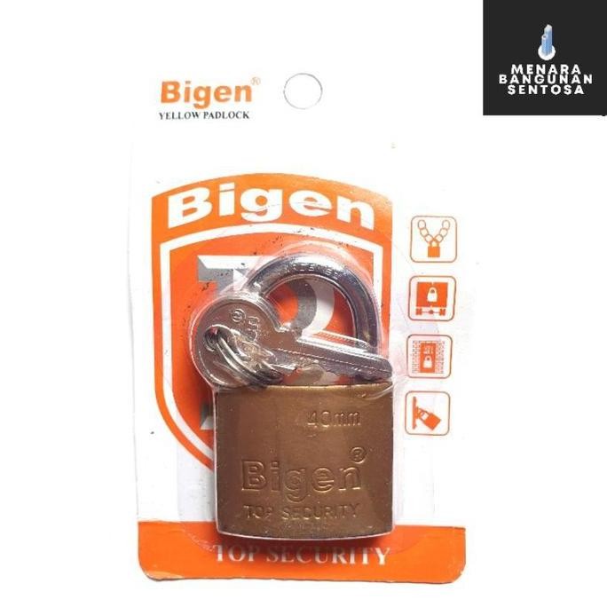 yang dicari] Gembok Kuning Bigen 40 mm (40mm) - Tas / Lemari / Koper