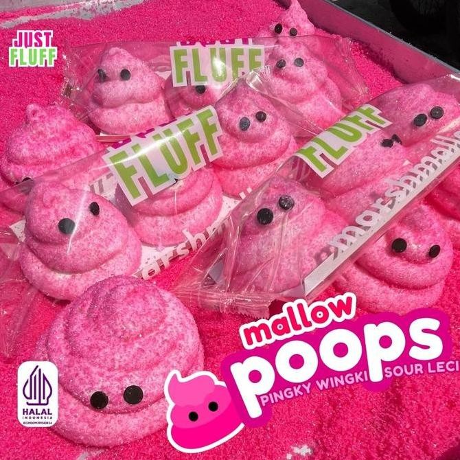 

MARSHMALLOW POOPS PINGKY WINGY SOUR LECI JUSTFLUFF [HALAL] [3 PCS]