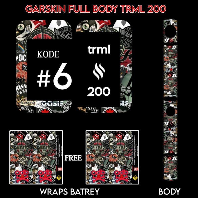 

[COD] Garskin Stiker Stiker Vnil T200 Trml Kode 6 Label Custom Presisi Terlaris