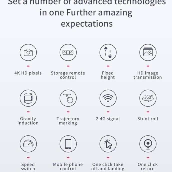 Quadcopter Drone Mini Pocket Kamera 4K Camera ELF KY905