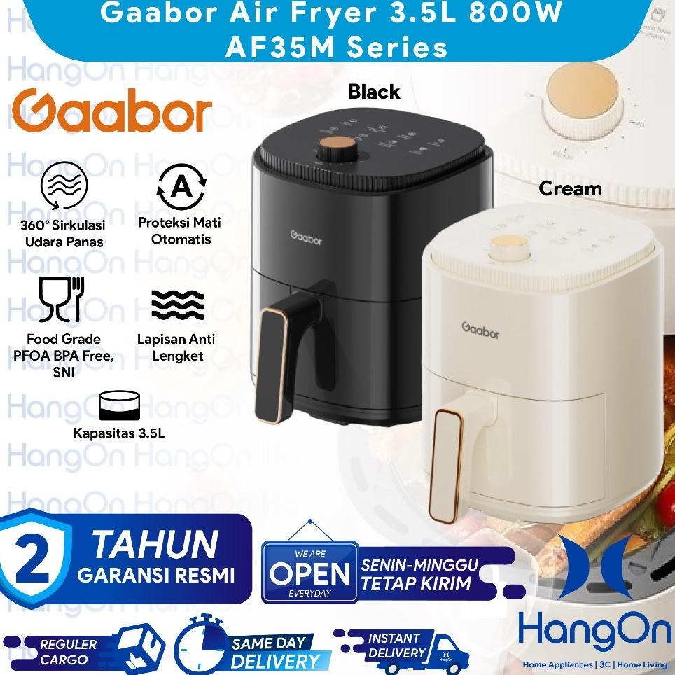 Gaabor Air Fryer 3.5L Mesin Penggorengan Tanpa Minyak Low Watt Multifungsi Serbaguna Af35M Series Af