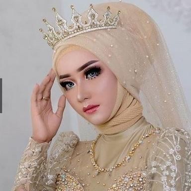 Slayer Pengantin Mutiara Tille Veil Pengantin Hijab Mutiara Panjang Hijab Jilbab Pengantin Muslimah 