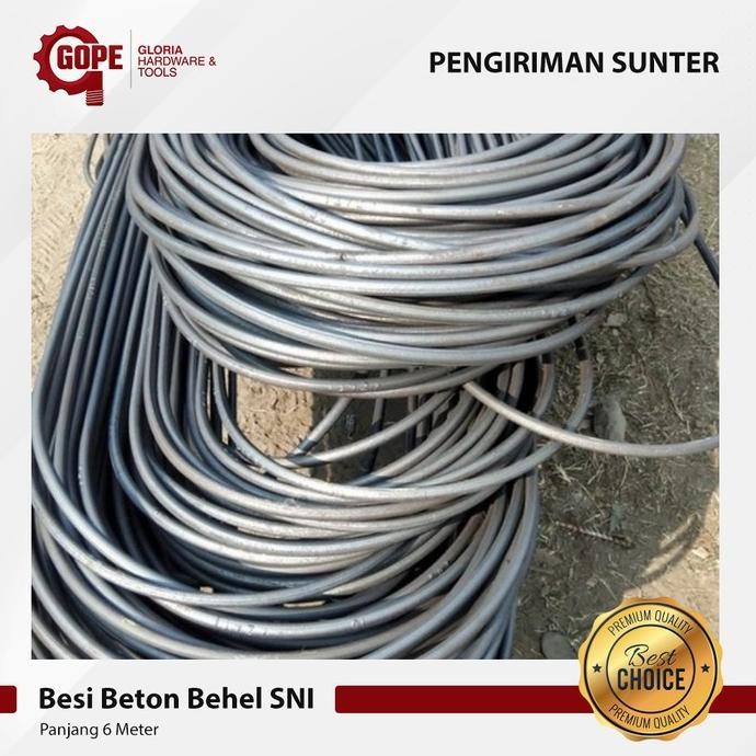 Besi Beton Behel Sni Polos Ulir 6 8 10 12 13 16 mm aSt