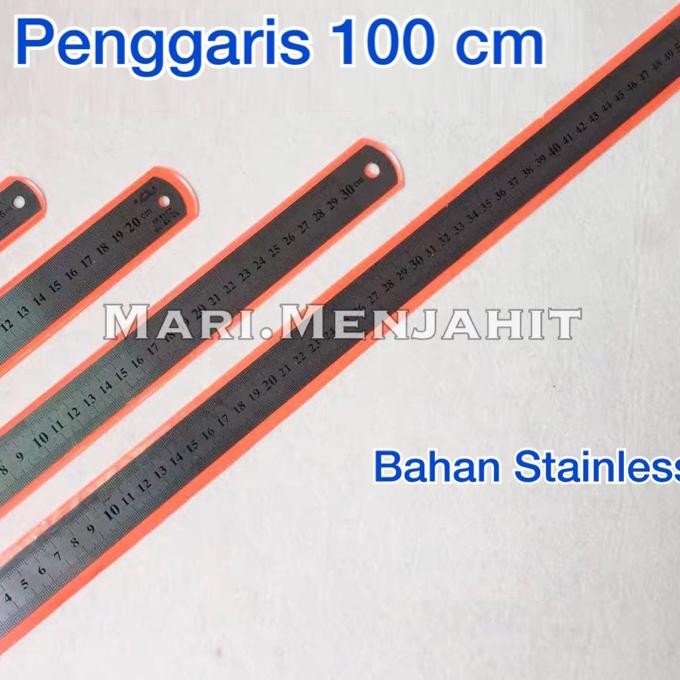 

Penggaris Besi Mistar Stainless Ruler 100 Cm 1 Meter 100 Cm