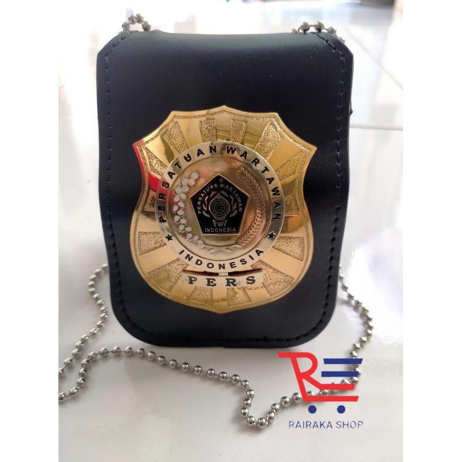

Id Card Name Tag Kulit | Kalung Lencana Logo | Wartawan Pers
