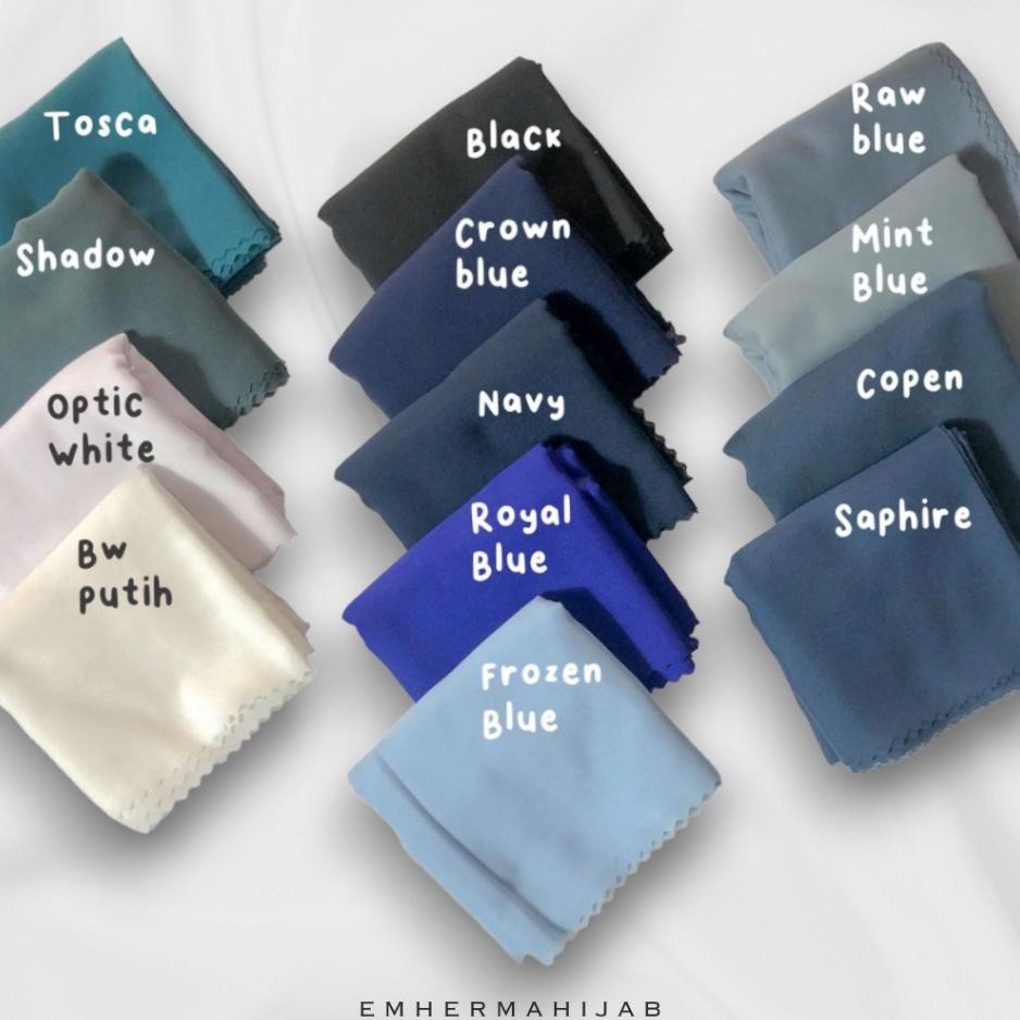 Emhermahijab Hara Voal Square Plain Basic Kerudung Voal Segi Empat Lasercut