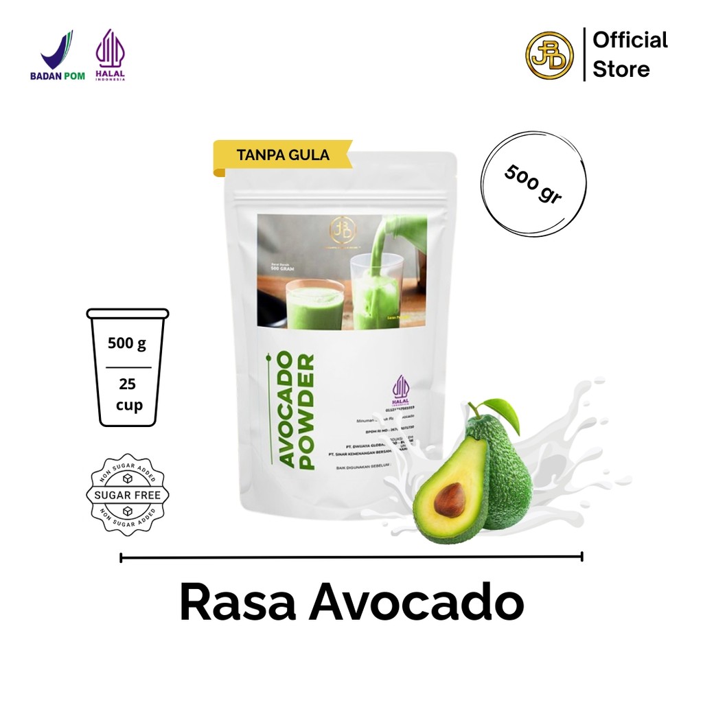 

JBD Premium Avocado Powder Bubuk Minuman Rasa Avocado Milkshake 500gram BPOM Halal