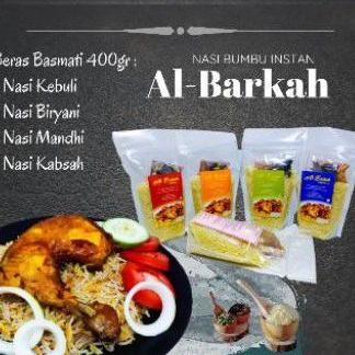 

FUZ-611 An85 Beras Basmati dan Bumbu Nasi Kebuli Kabsah Biryani Mandhi Instan AL-BARKAH 400g Paket Hemat Termurah Viral