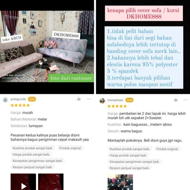 Sarung Sofa Bed Motif / Cover Sofa Bed Motif / Sofa Bed Cover