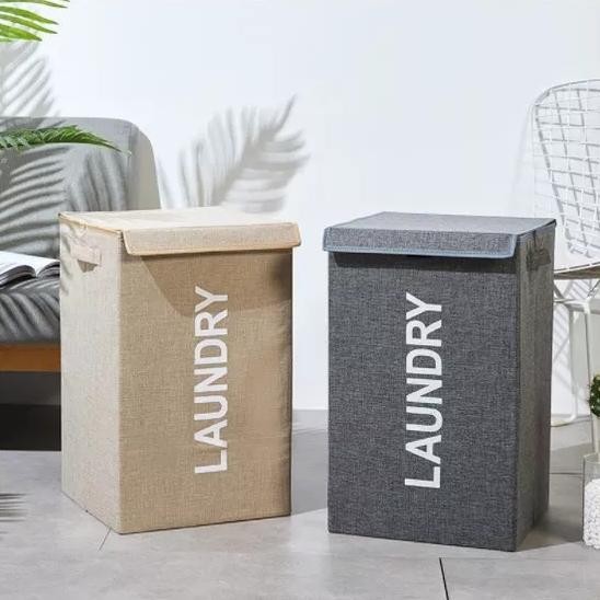 PXTON - Storage box Laundry /  KERANJANG CUCIAN BAJU KOTOR KOTAK PERSEGI DENGAN TUTUP / storage box 