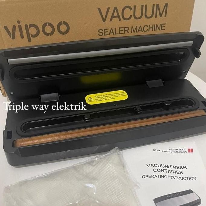 Terlaris Alat Vacuum Sealer Makanan / Mesin Press Plastik Vacum Vipoo Ready Stok