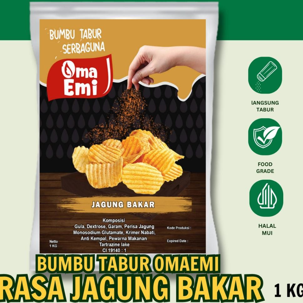 

Bumbu Tabur Jagung Bakar Omaemi Kemasan 1Kg Food Grade