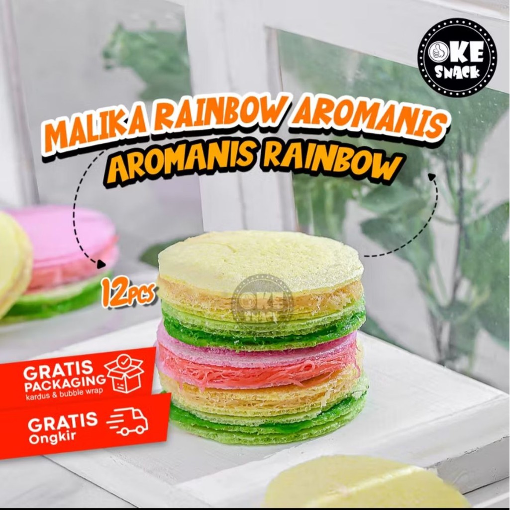 

Malika Rainbow Aromanis Rambut Nenek gulali rambut nenek rainbow 180g 12pcs