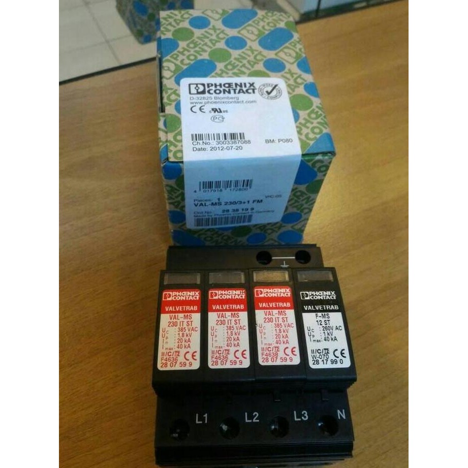 arester phoenix/anti petir/val-ms230/st3p+n-ms125t phoenix