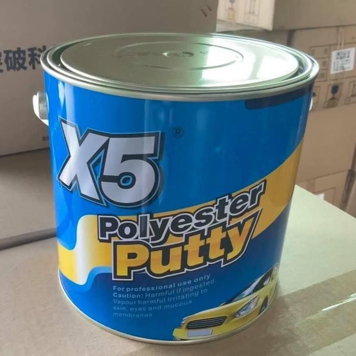 Dempul Mobil / Polyester Putty X5 Include Hardener Gallon 4.5 Kg Gratis Ongkir