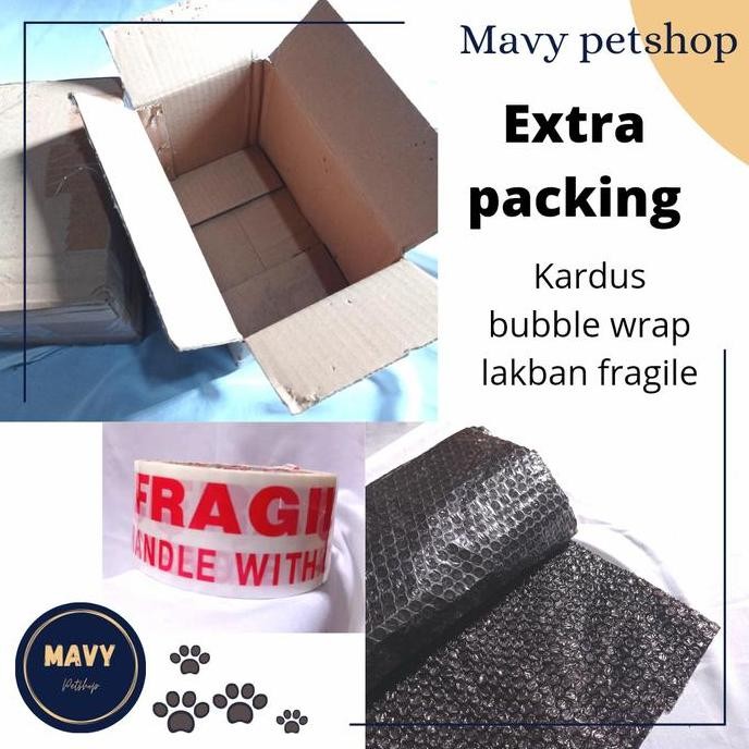 

Extra Packing Kardus, Bubble Wrap, Lakban Fragile