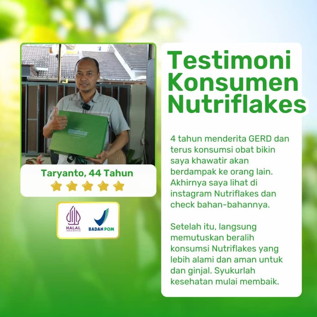 

gh-6 y-76 Nutriflakes - Sereal Umbi Garut Mengatasi Asam Lambung Original 1 Box Original Murah